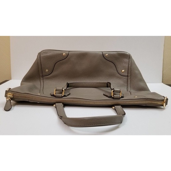 RARE Coach Mickie Gray Smooth Leather Satchel Purse Handbag Crossbody Bag 25032E - Picture 6 of 12